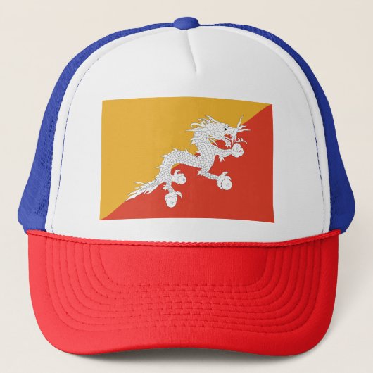 Bhutan Flag Truckerkappe (Vorderseite)