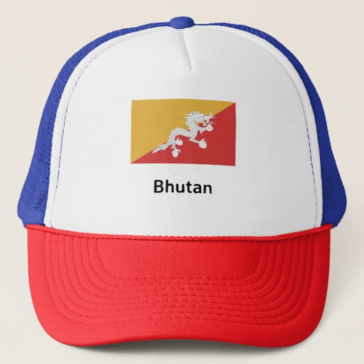 Bhutan Flag Truckerkappe (Vorderseite)