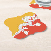 Bhutan Flag Untersetzer (angewinkelt)