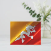 Bhutan - Flag Wave - Postkarte (Stehend Vorderseite)