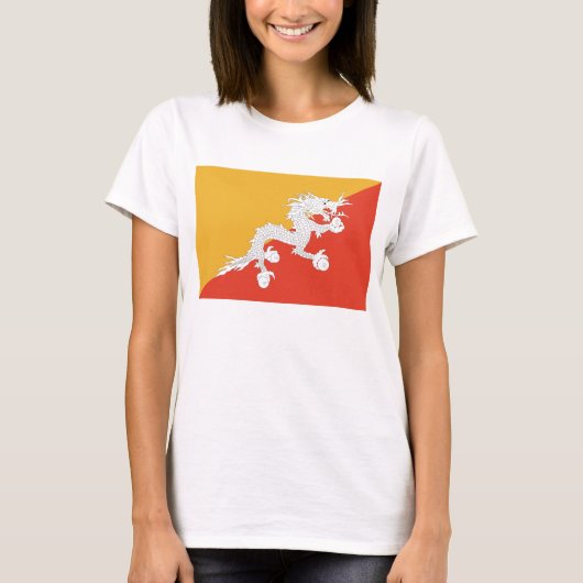 Bhutan Flag x Map T - Shirts (Vorderseite)