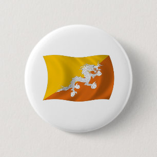 Bhutan-Flagge-Button Button