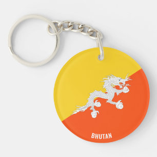 Bhutan-Flagge Charmant Patriotisch Schlüsselanhänger