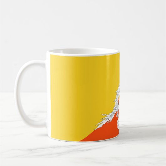 Bhutan-Flagge Kaffeetasse (Links)