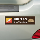 Bhutan-Flagge + Karten-Autoaufkleber Autoaufkleber (Auf Auto)
