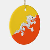 Bhutan-Flagge Keramik Ornament (Rechts)