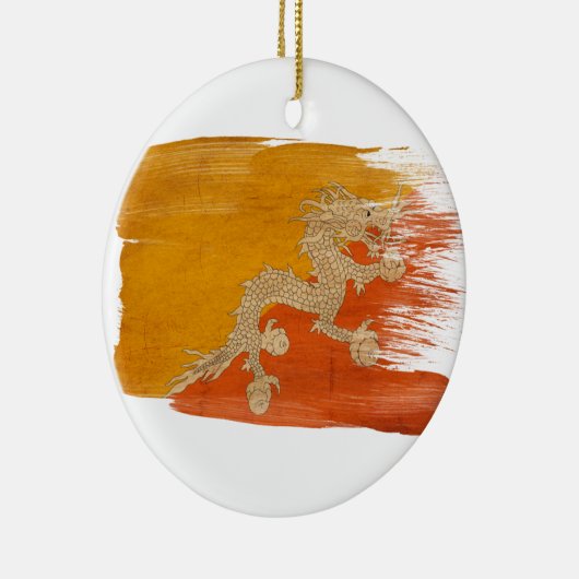 Bhutan-Flagge Keramikornament (Rechts)