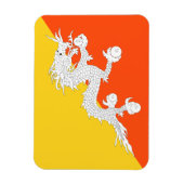 Bhutan-Flagge Magnet (Vertikal)