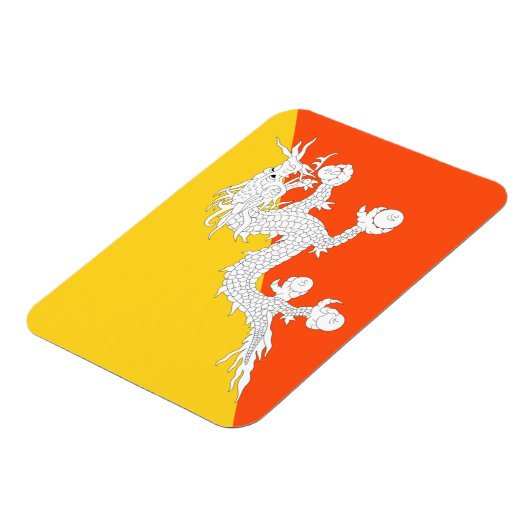 Bhutan-Flagge Magnet (Linke Seite)