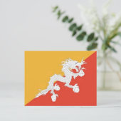 Bhutan - Flagge - Postkarte (Stehend Vorderseite)