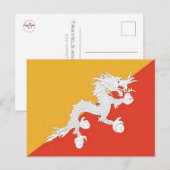 Bhutan - Flagge - Postkarte (Vorne/Hinten)