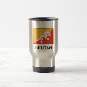 Bhutan-Flagge Reisebecher
