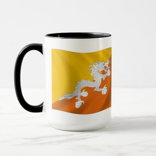 Bhutan Flagge Tasse (Links)