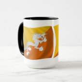 Bhutan Flagge Tasse (Vorderseite Links)