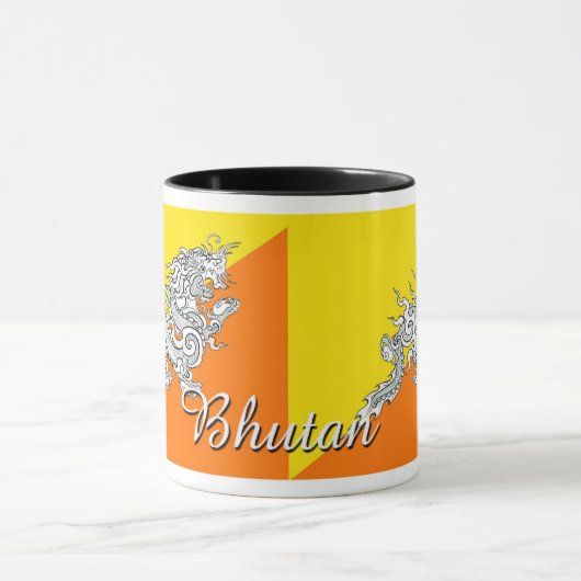 Bhutan-Flaggen-Kaffee-Tasse Tasse (Zentrum)
