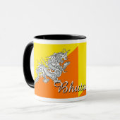 Bhutan-Flaggen-Kaffee-Tasse Tasse (Vorderseite Links)