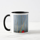 Bhutan, Gangtey Dorf, Regenbogen über zwei Tasse (Links)