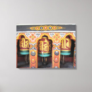 Bhutan-Gebetsräder Leinwanddruck