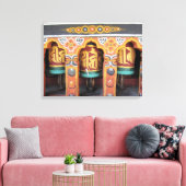 Bhutan-Gebetsräder Leinwanddruck (Insitu (Wohnzimmer))
