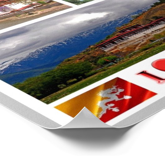 Bhutan - I Liebe - Poster (Ecke)