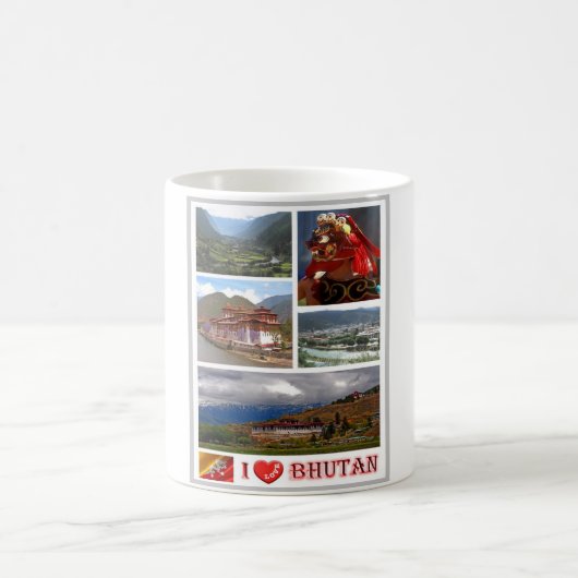 Bhutan - Ich liebe - Kaffeetasse (Mittel)