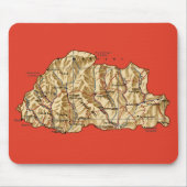 Bhutan Map Mousepad (Vorne)
