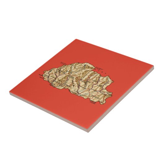 Bhutan Map Tile Fliese (Seite)