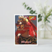 Bhutan - Masked Dance - Postkarte (Stehend Vorderseite)