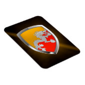 Bhutan Metallic Emblem Magnet (Rechte Seite)