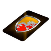 Bhutan Metallic Emblem Magnet (Linke Seite)