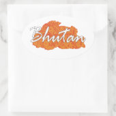 Bhutan Ovaler Aufkleber (Tasche)