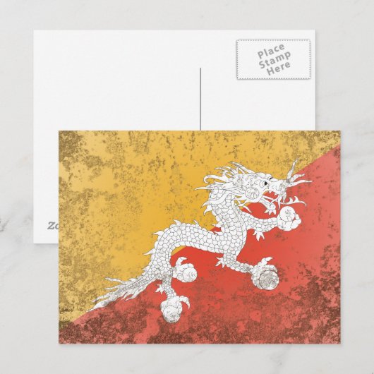 Bhutan Postkarte (Vorne/Hinten)
