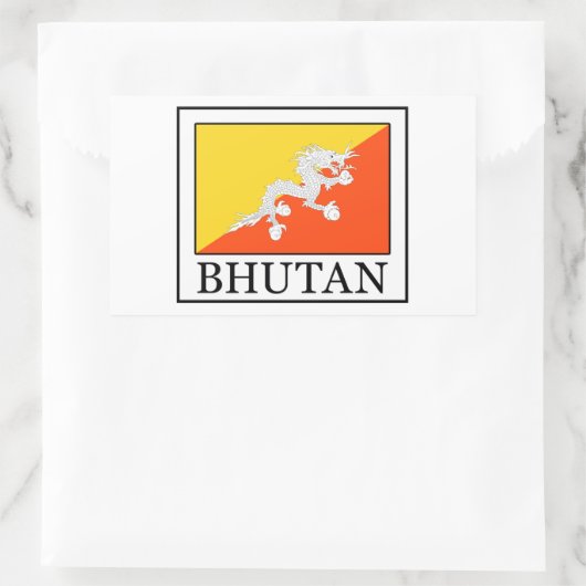 Bhutan Rechteckiger Aufkleber (Tasche)