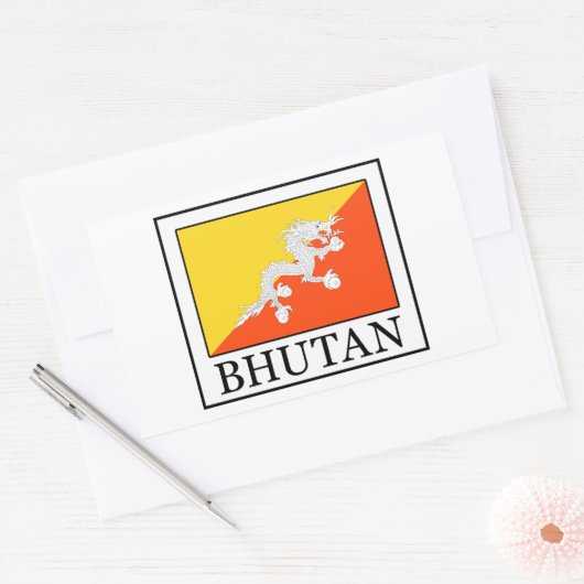 Bhutan Rechteckiger Aufkleber (Umschlag)