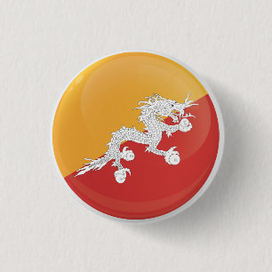 Bhutan Round Icon Flag Button