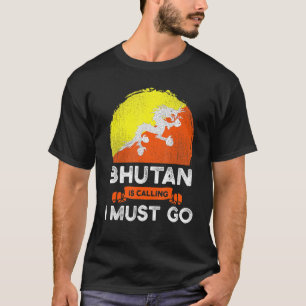 Bhutan ruft an, dass ich die bhutanische Flagge He T-Shirt