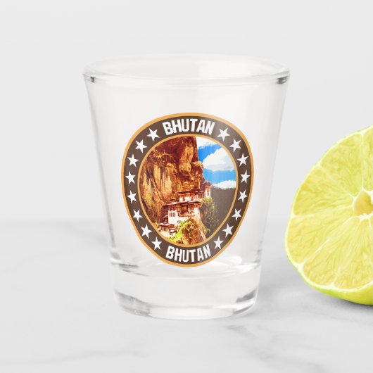 Bhutan Schnapsglas (Vorderseite)