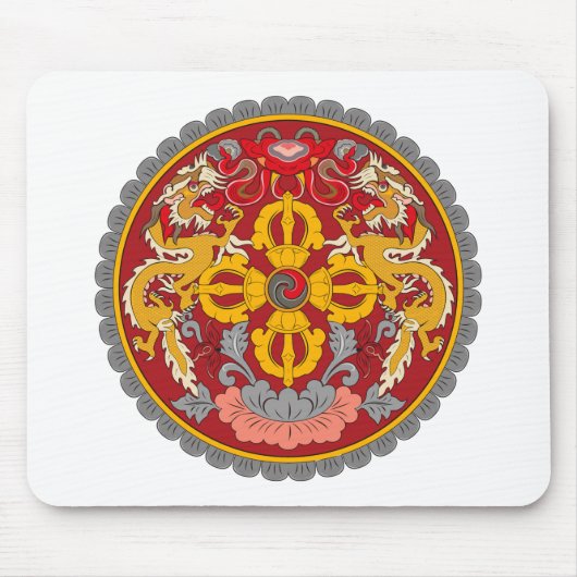 Bhutan-Wappen Mousepad (Vorne)