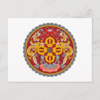 Bhutan-Wappen Postkarte