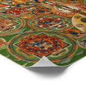 Bhutanese bemalt komplette Mandala Poster (Ecke)