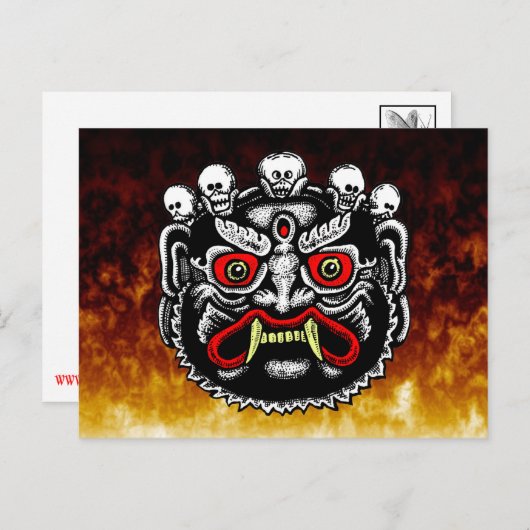 Bhutanese Demon Postkarten (Vorne/Hinten)