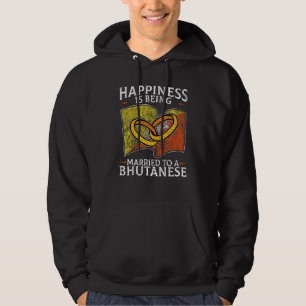 Bhutanese Ehe Bhutan Verheiratete Flagge Hochzeits Hoodie