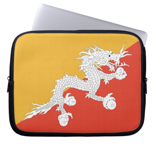 Bhutanese Flag Laptop Sleeve (Vorderseite)