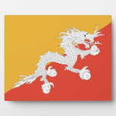 Bhutanese Flag Plaque Fotoplatte (Vorderseite)