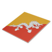 Bhutanese Flag Tile Fliese (Seite)