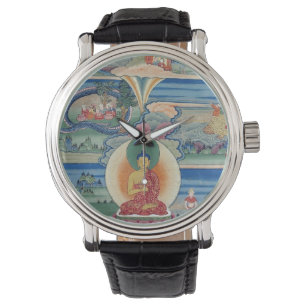 Bhutanese gemaltes thanka der Jataka Geschichten Armbanduhr