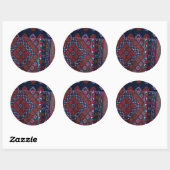 Bhutanese Rugs Runder Aufkleber (Blatt)