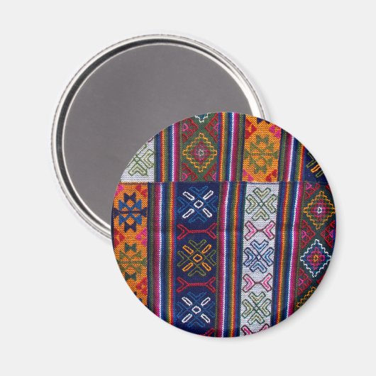 Bhutanese Textile Magnet (Vorderseite/Rückseite)