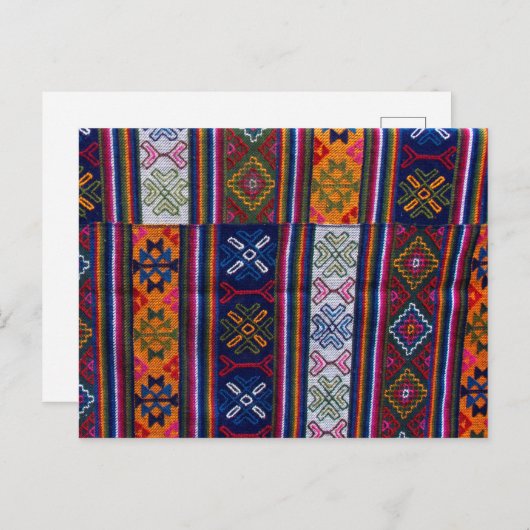 Bhutanese Textile Postkarte (Vorne/Hinten)