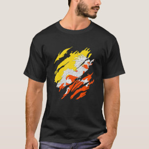 Bhutanesische Flagge Bhutan 2 T-Shirt